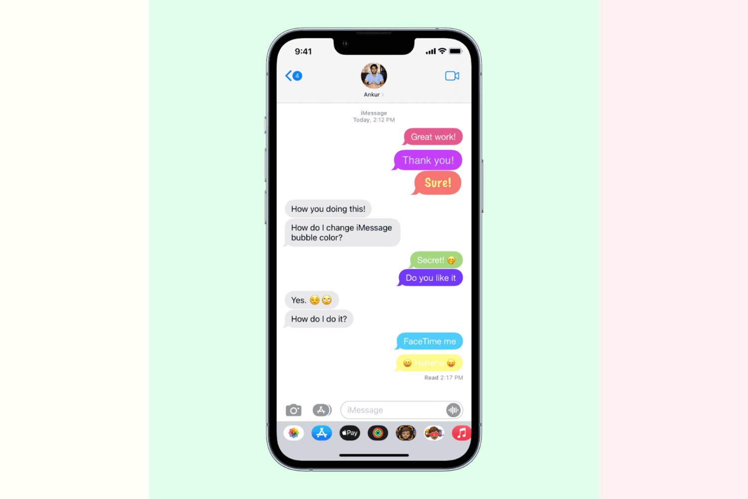 Change iMessage bubble colors on iPhone and iPad
