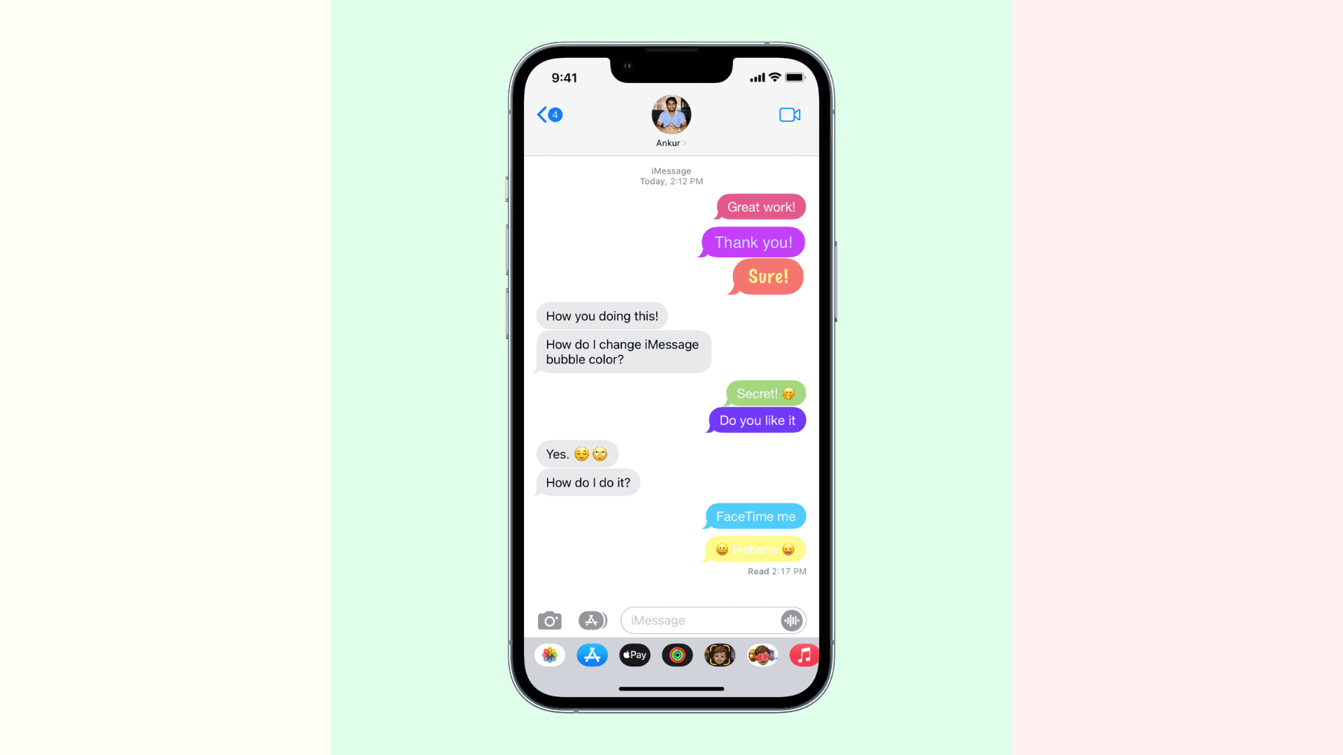 How to change iMessage text bubble colors on iPhone or iPad