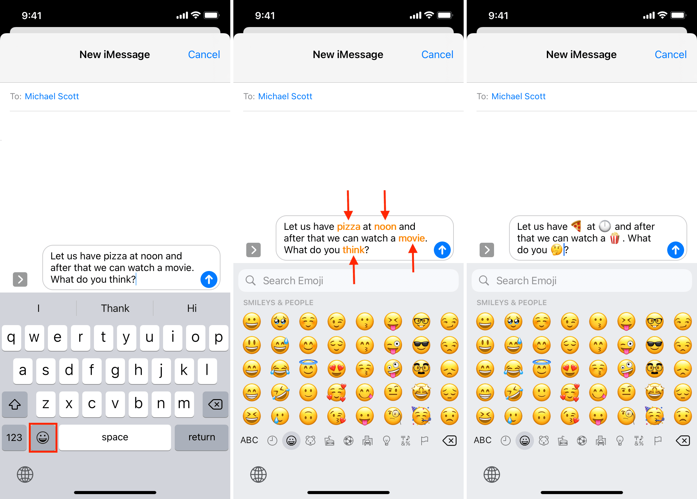 Convert iMessage text to emoji