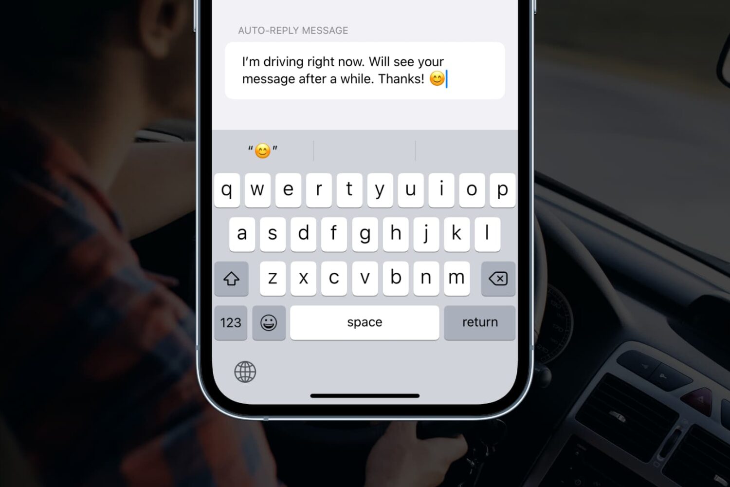 Driving Focus auto-reply response on iPhone