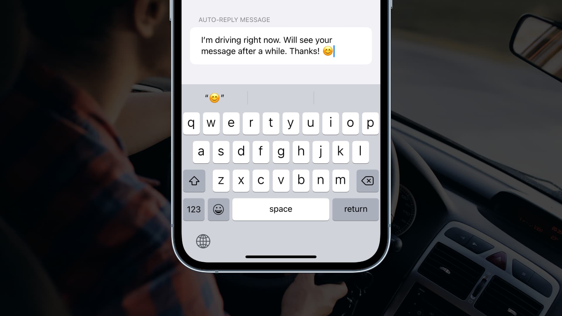 Driving Focus auto-reply response on iPhone