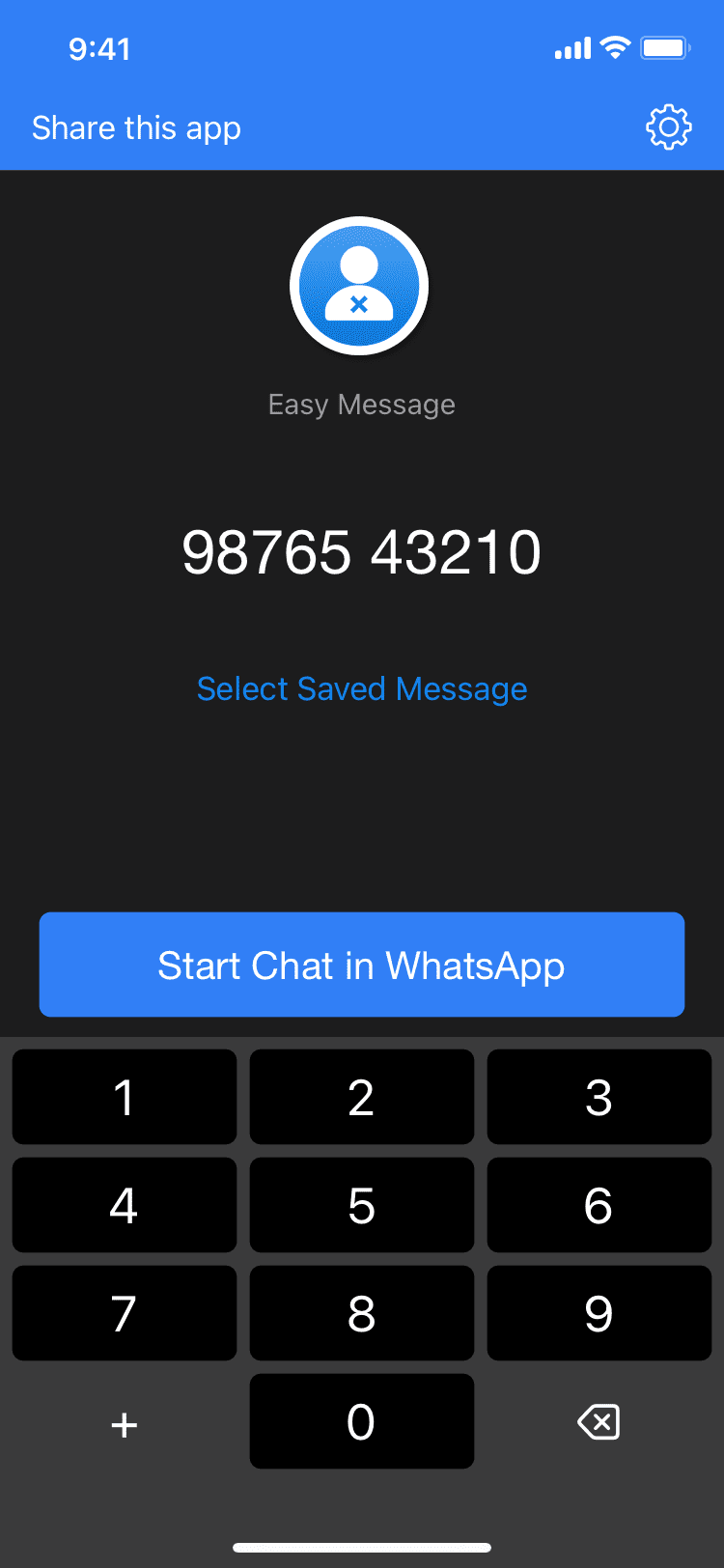 Easy Message to WhatsApp message non-saved contacts on iPhone