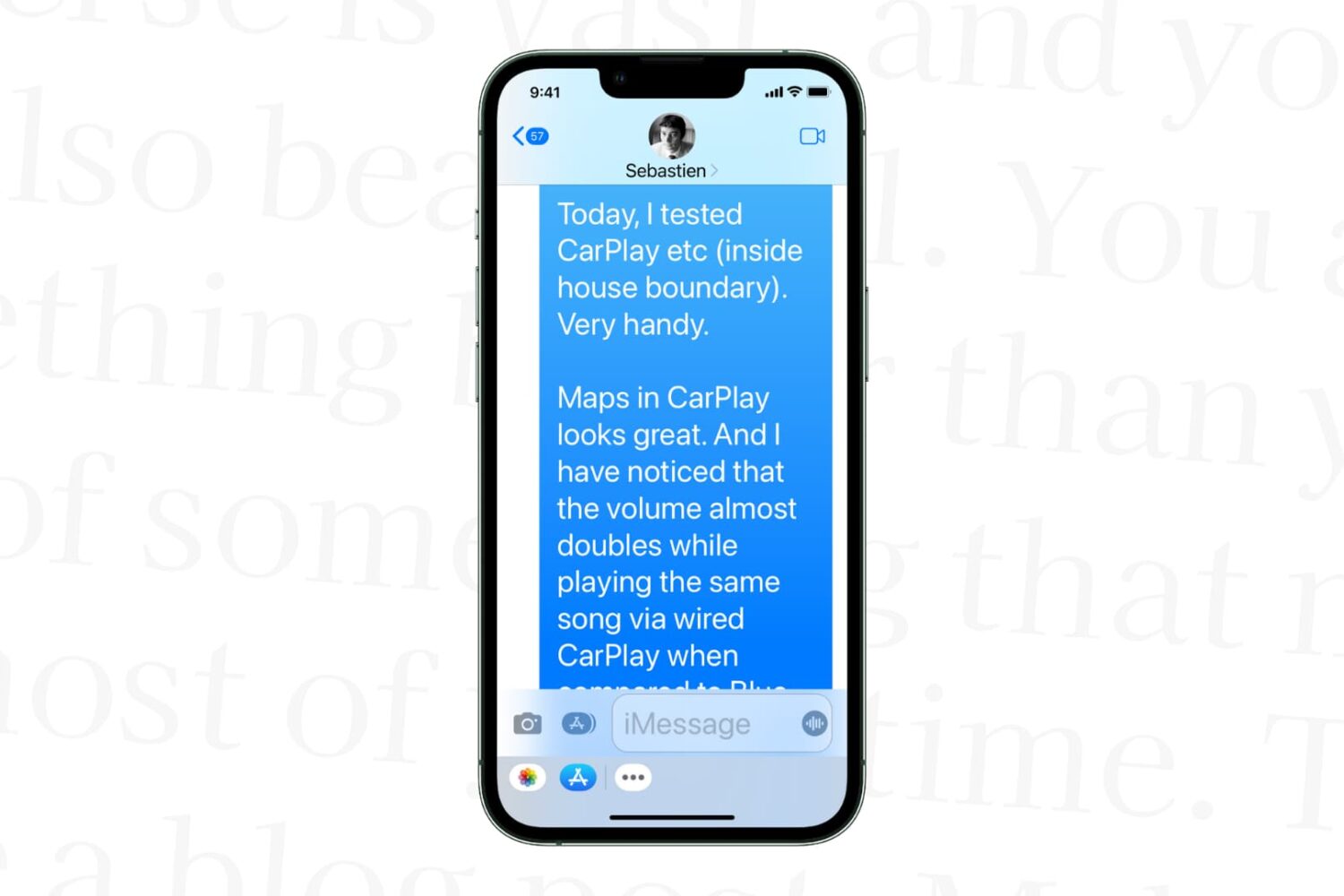 Increase Messages app text size