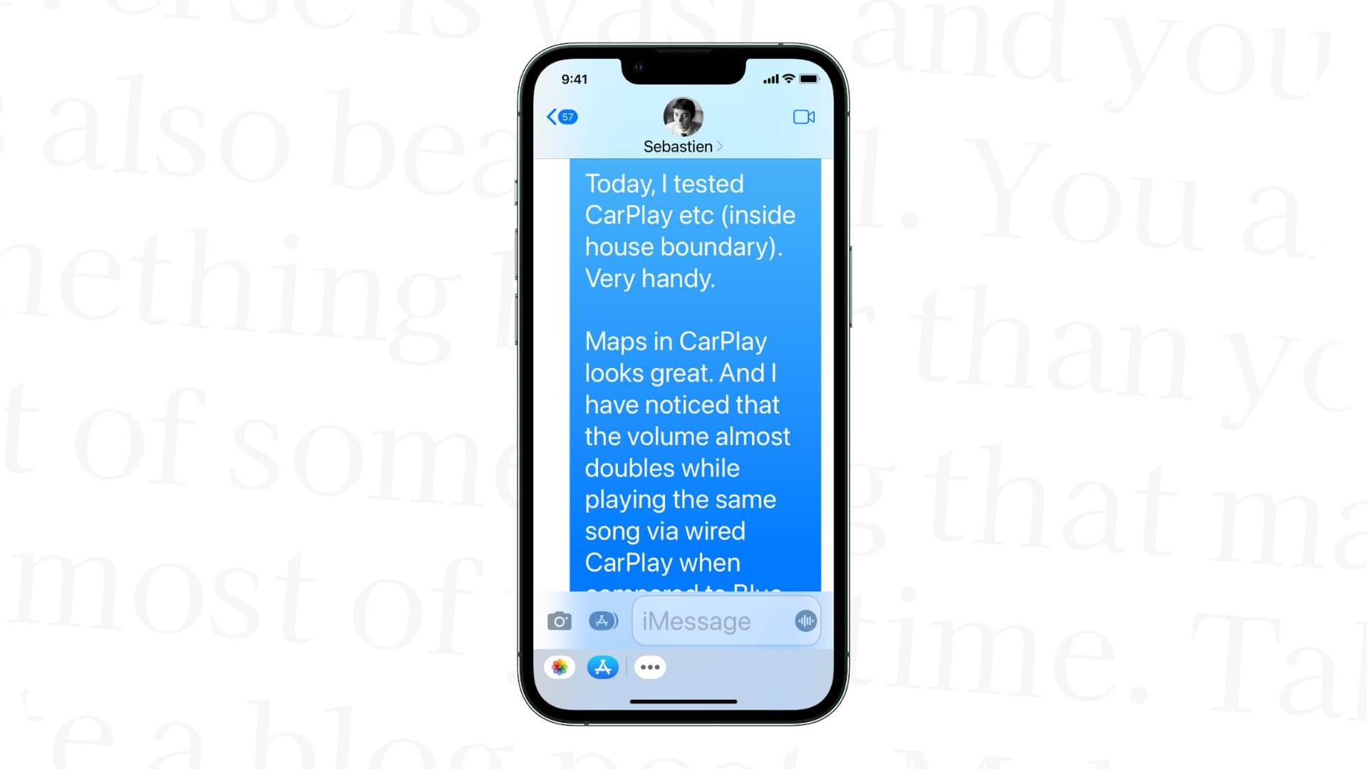 Increase Messages app text size