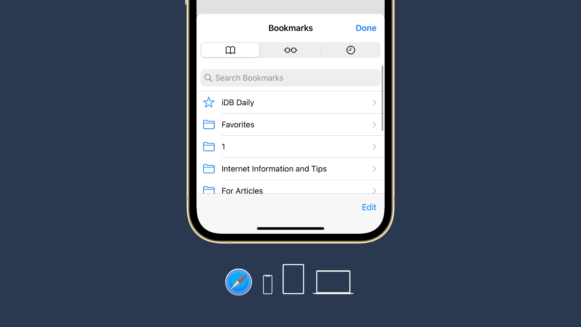 Manage Bookmarks in Safari on iPhone, iPad, and Mac