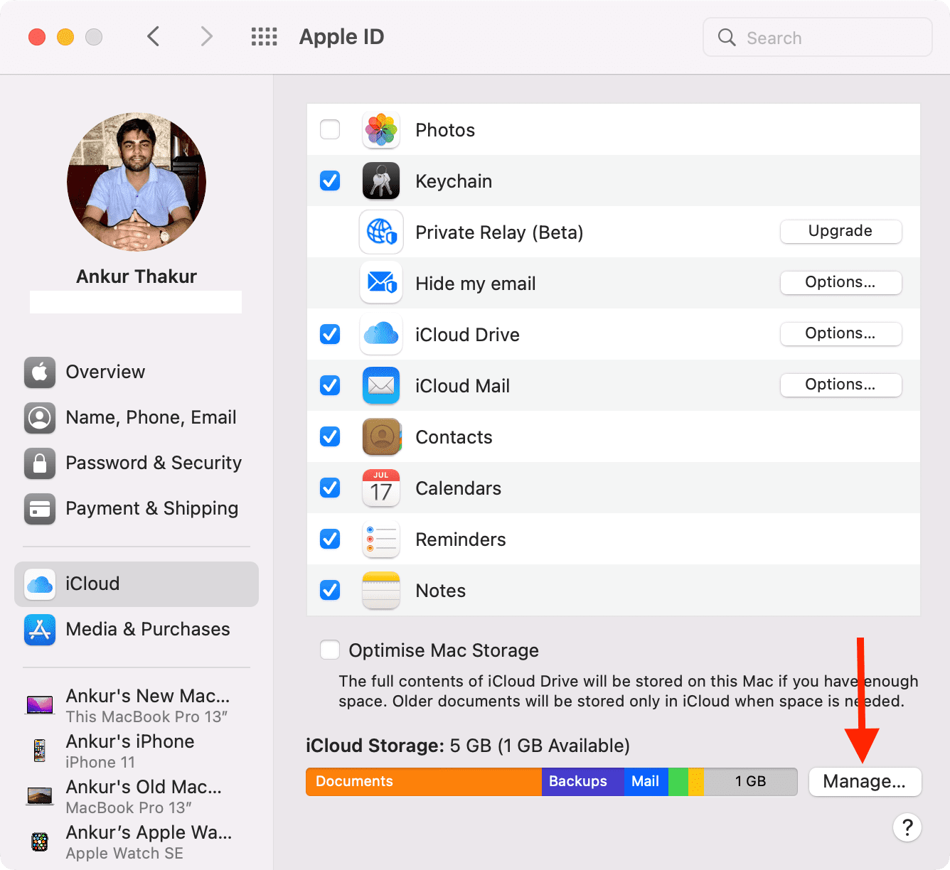 Manage iCloud Storage from your Mac