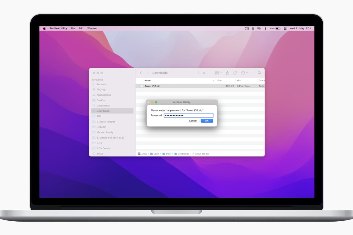 Password protect ZIP file on your Mac