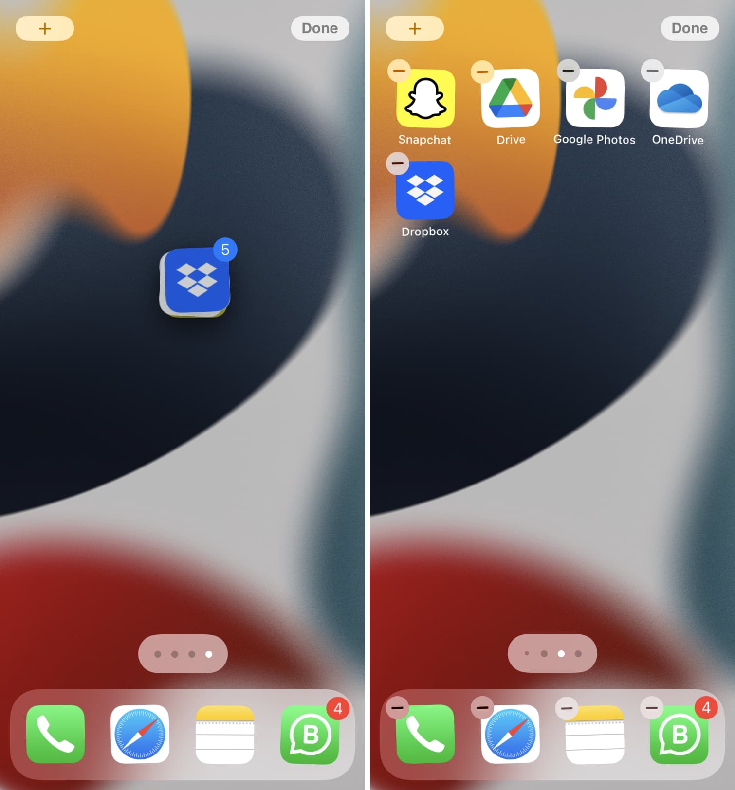 Put all apps on a different Home Screen