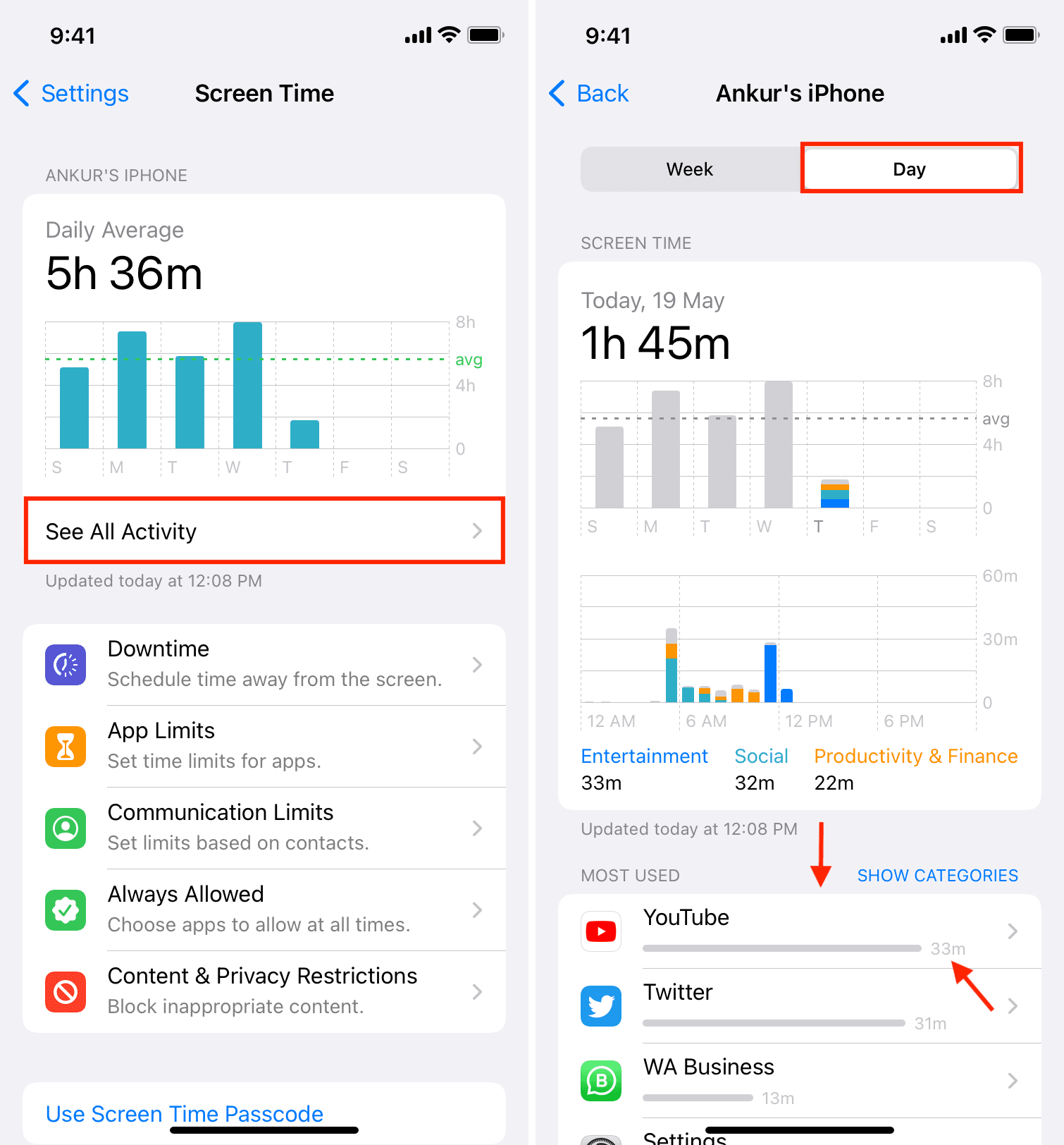 See All Activity in Screen Time on iPhone