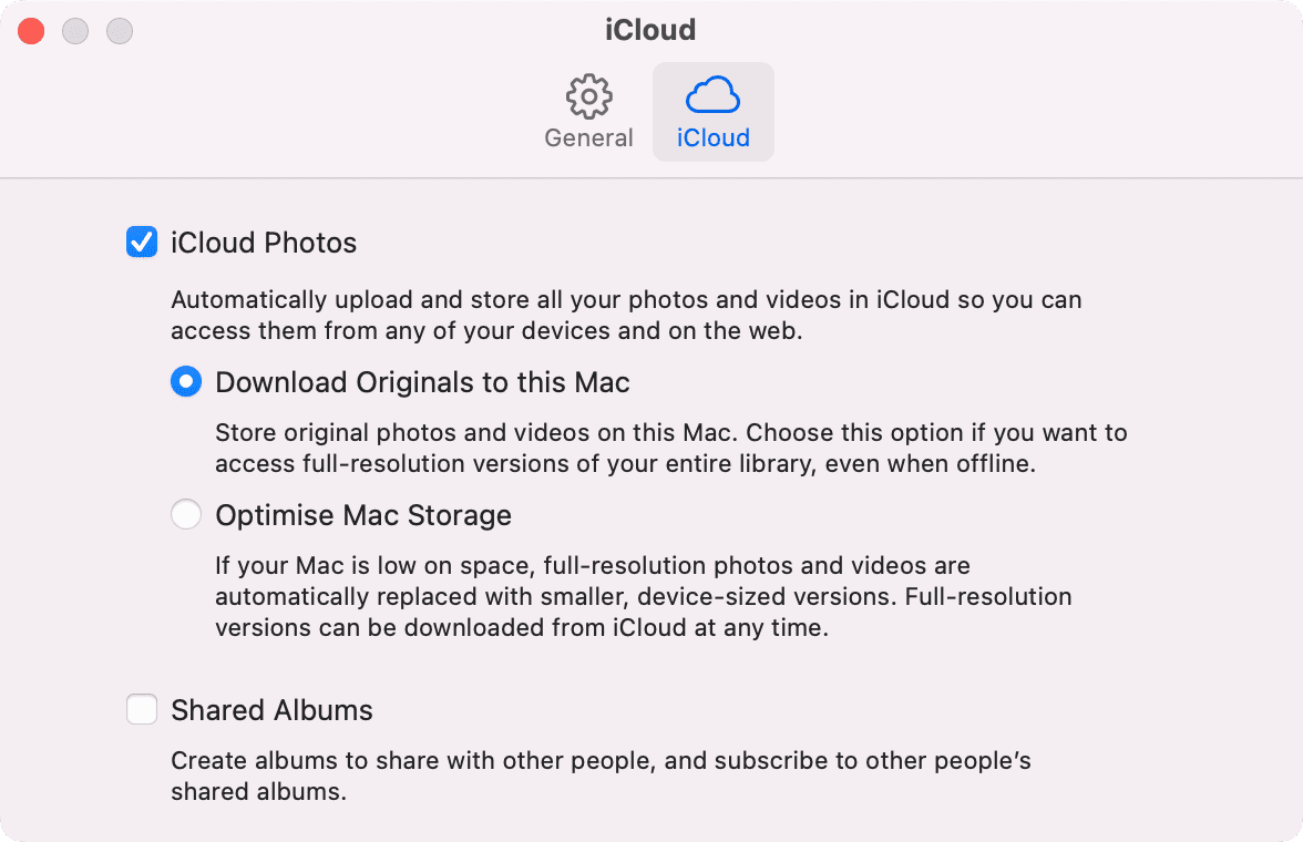 iCloud Photos on Mac