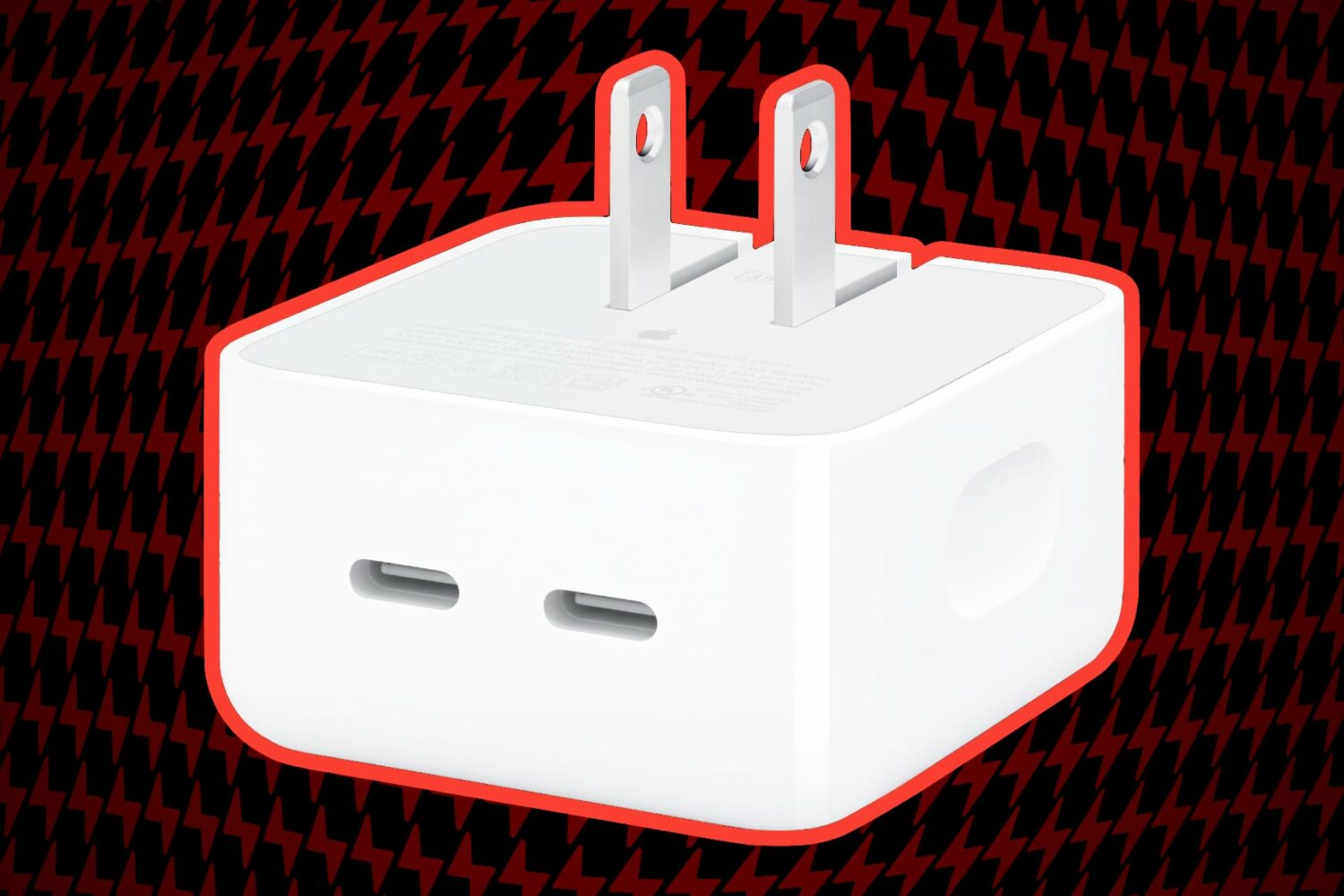 The compact version of Apple's 35-watt power adapter comes with two USB-C ports but cannot be paired with the company's World Travel Adapter Kit