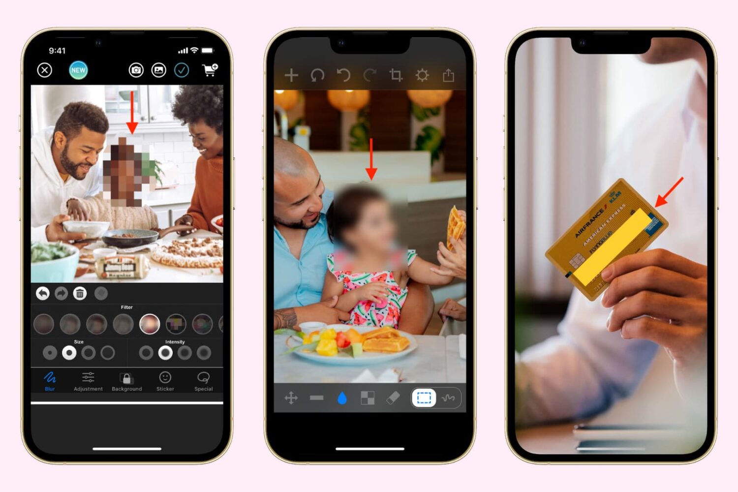 Blur, pixelate, and hide sensitive parts of an image on iPhone
