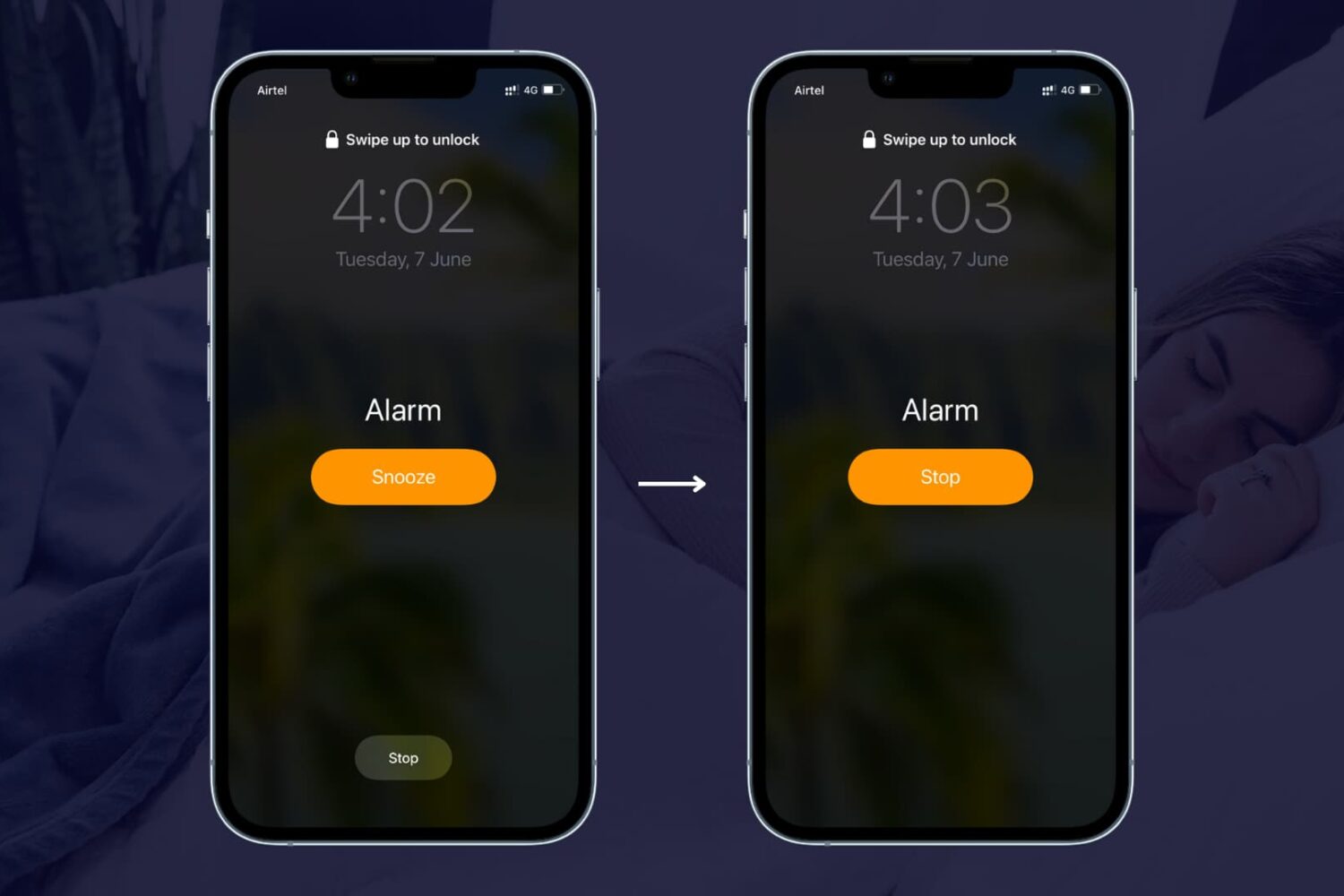 Disable alarm Snooze on iPhone