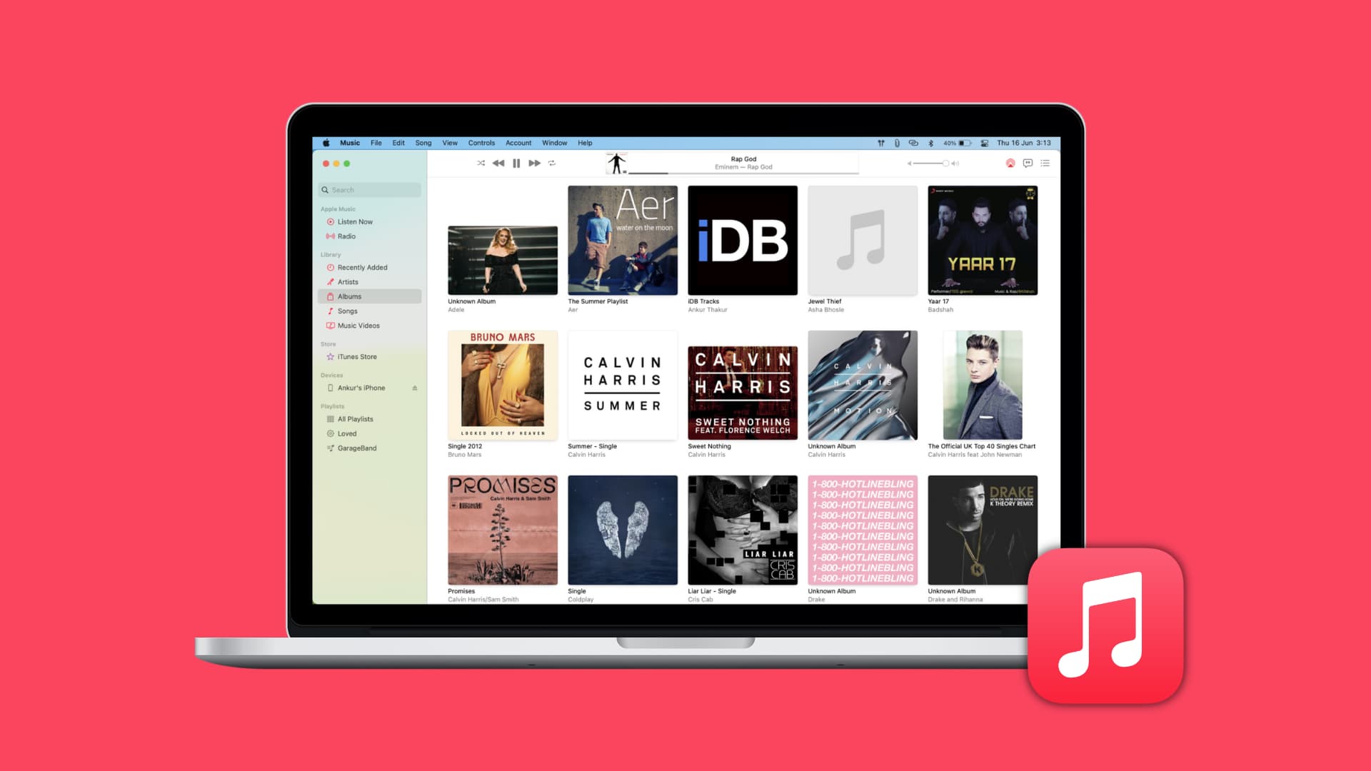 Get album artwork in Mac's Music app