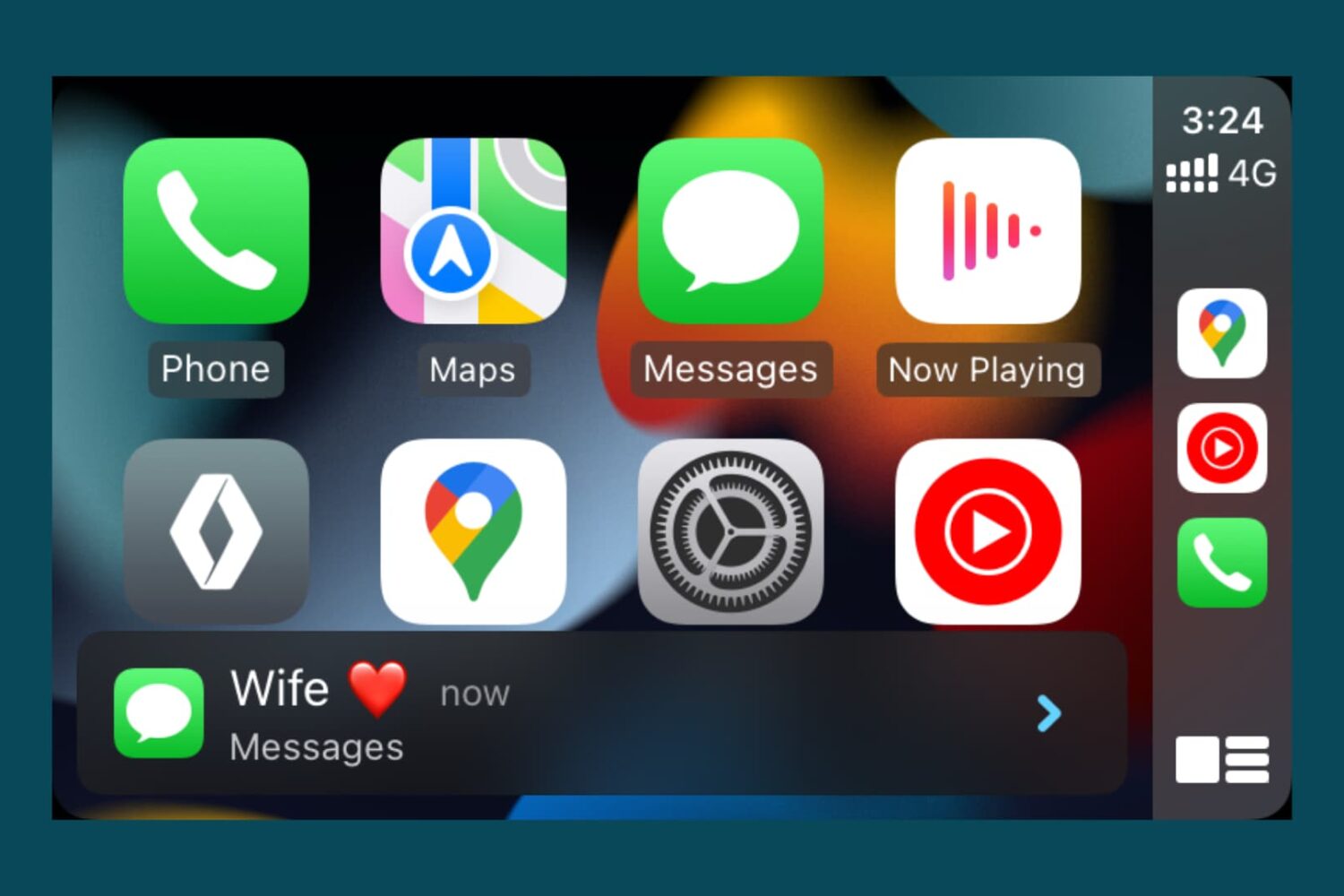 Message notifications in CarPlay