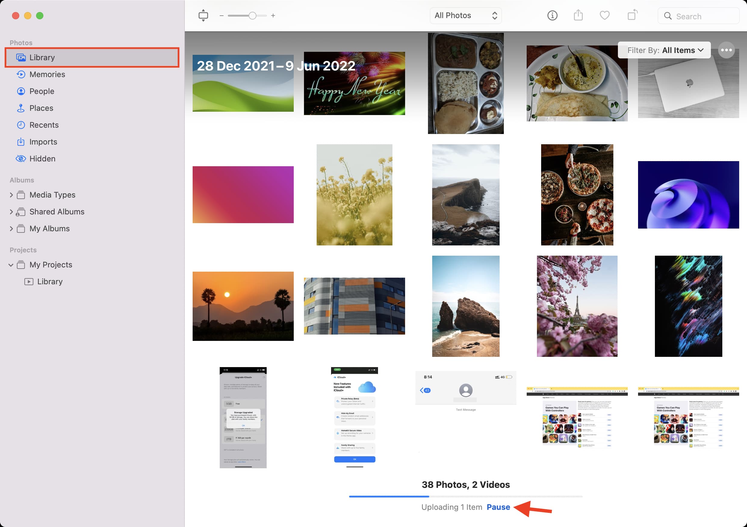 Pause iCloud Photos updates on Mac