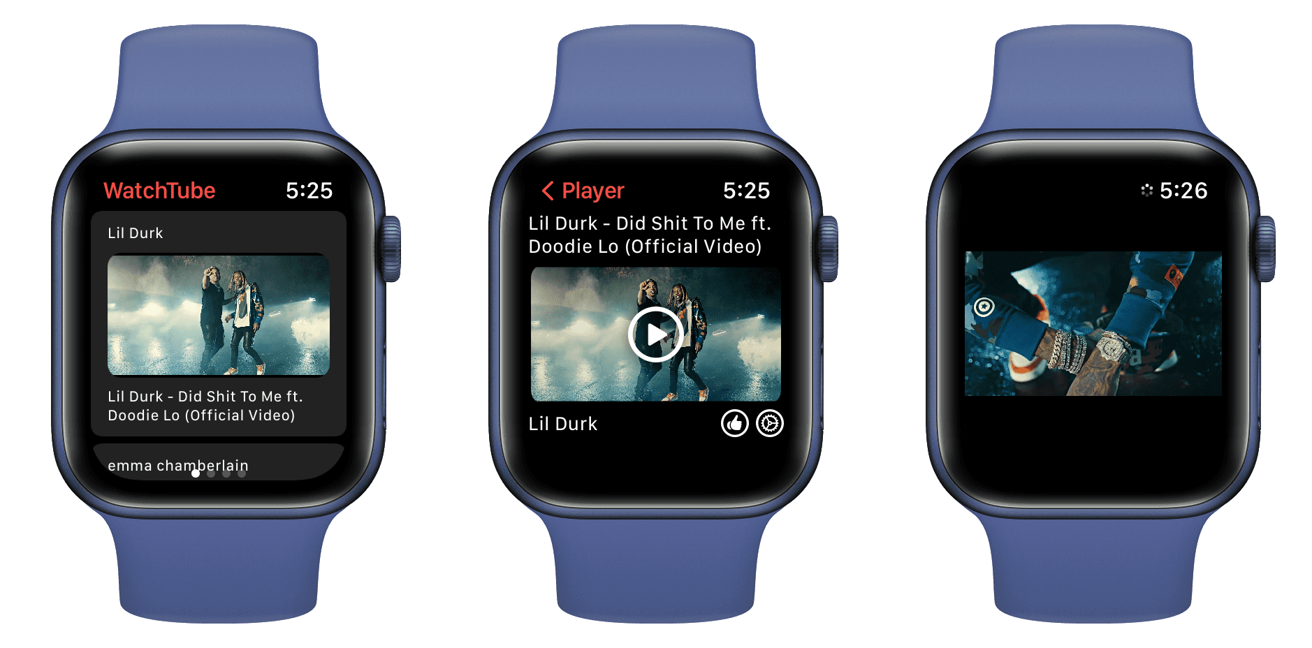 Play a video on your Apple Watch