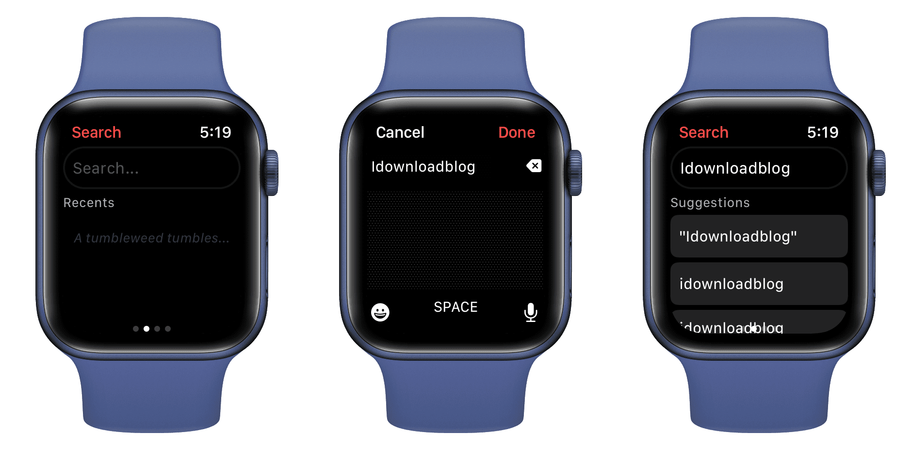 Search for a YouTube video or channel in WatchTube on Apple Watch