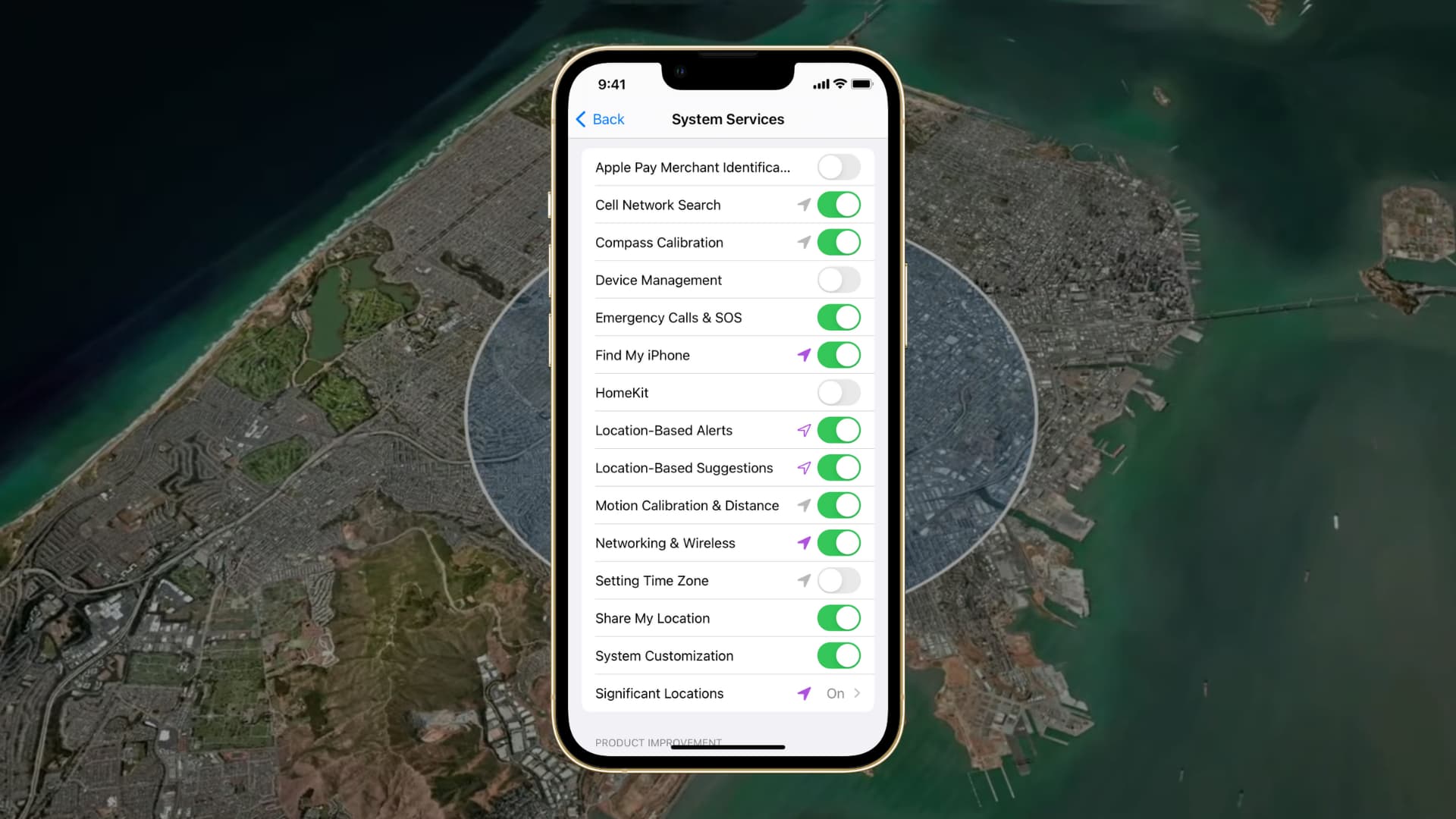 System Services location setting on iPhone - explained