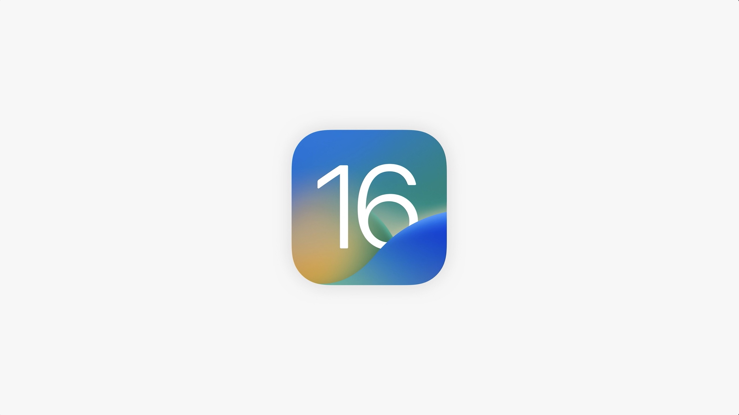 Eine Reihe von iOS 16-Symbolen auf einem hellgrauen Hintergrund
