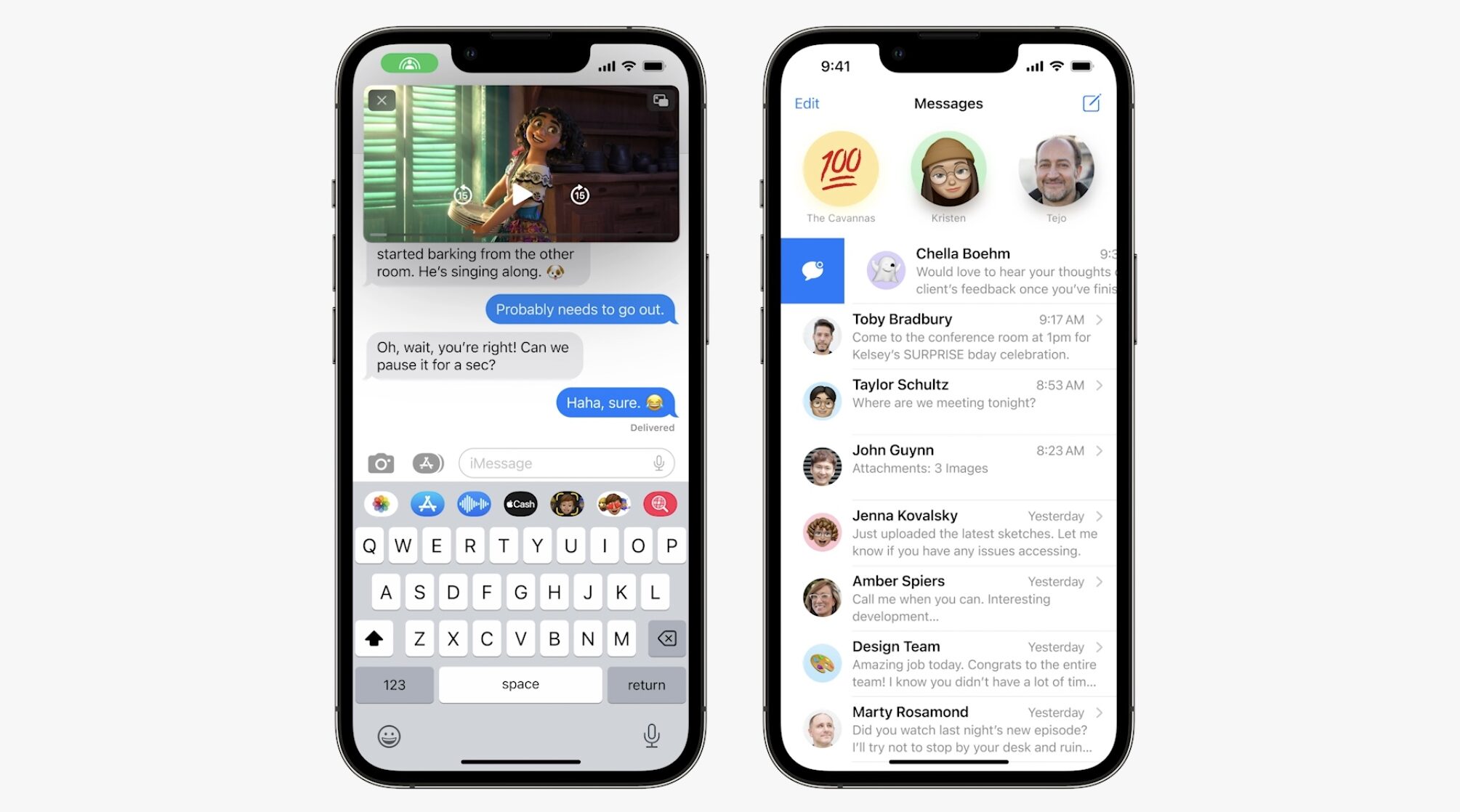Marketing image showcasing the new Messages features on iOS 16