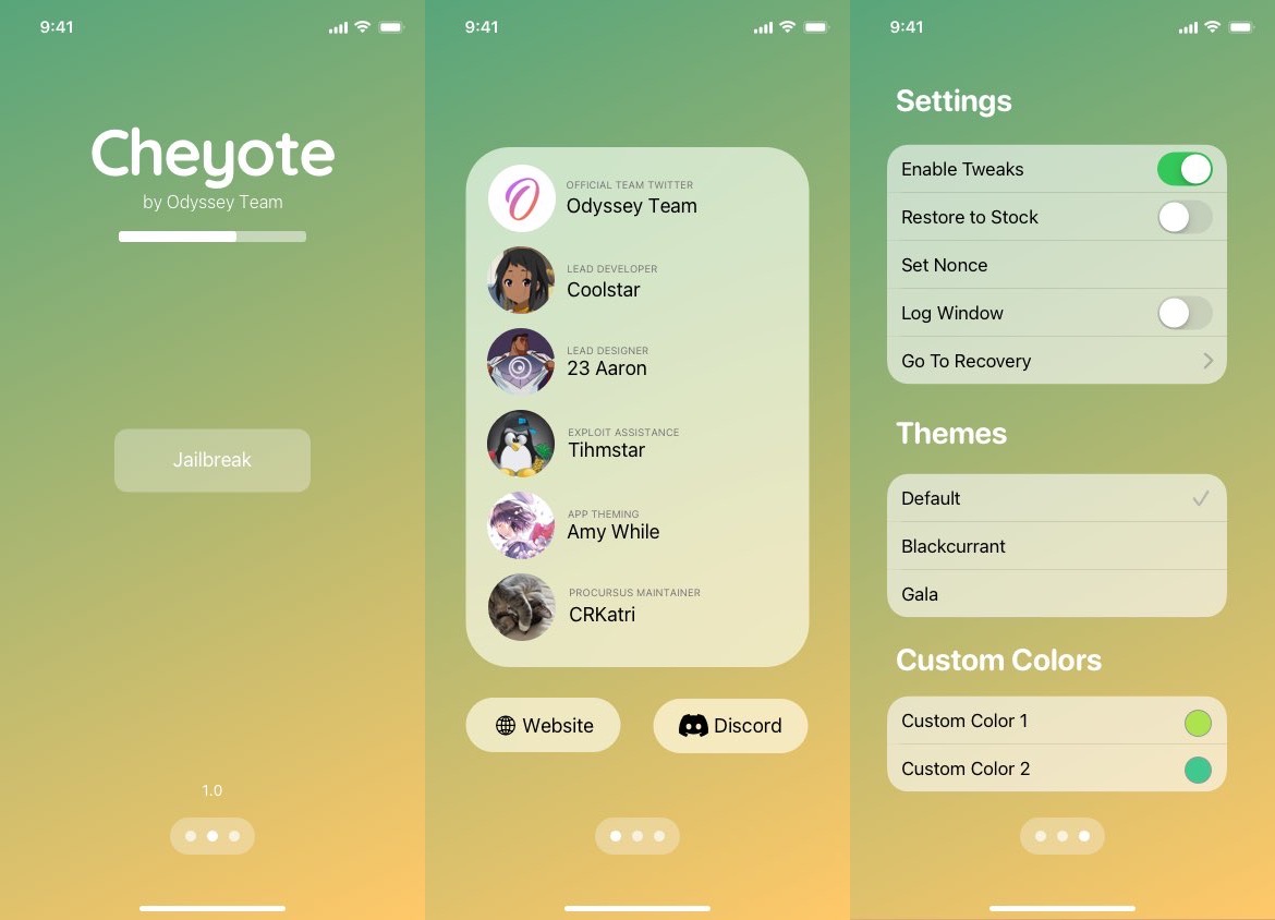 Odyssey Team 预览即将推出的适用于 iOS 和 iPadOS 15.0-15.1.1 的 Cheyote 越狱