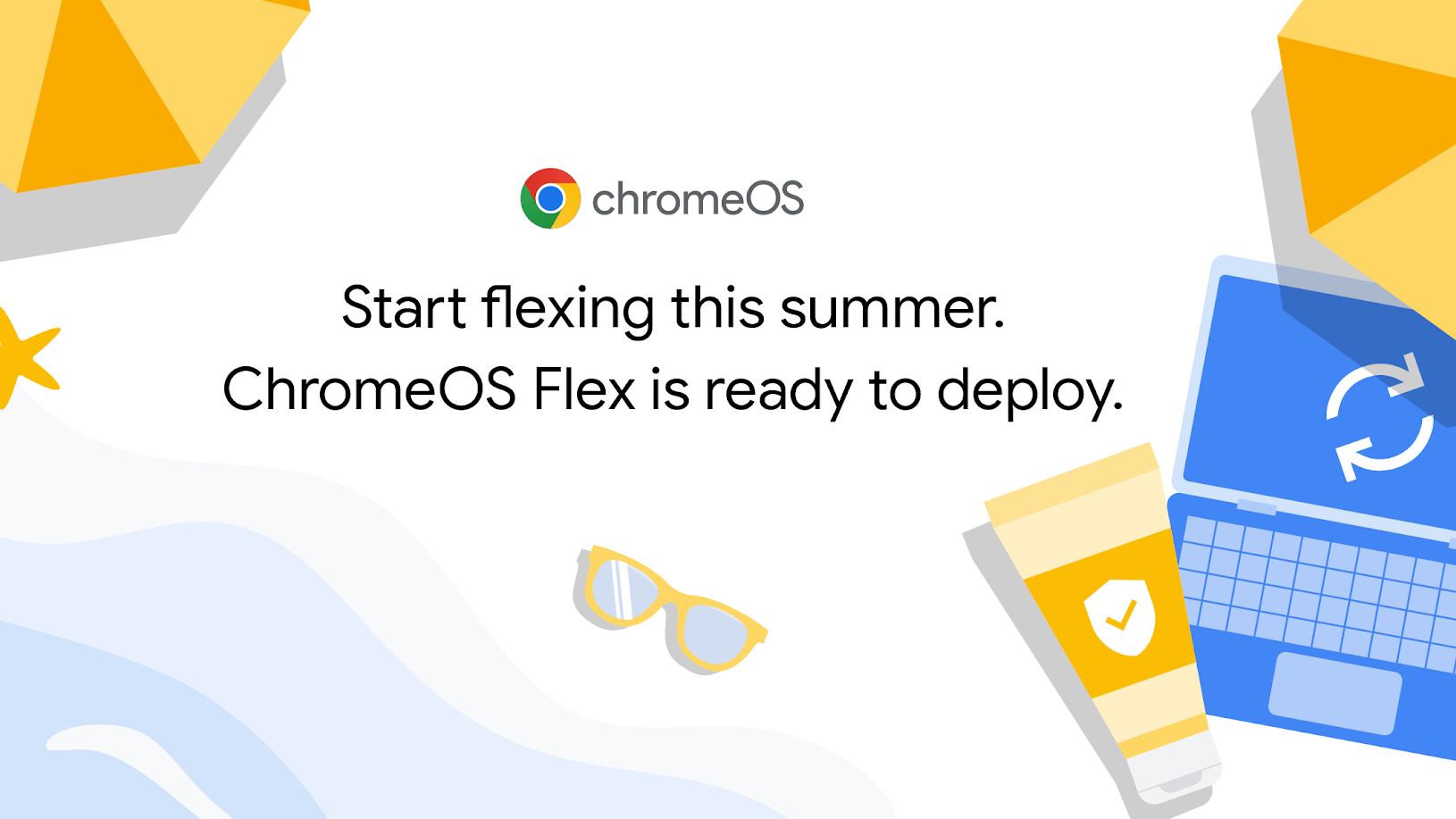 A banner for Google's ChromeOS Flex software