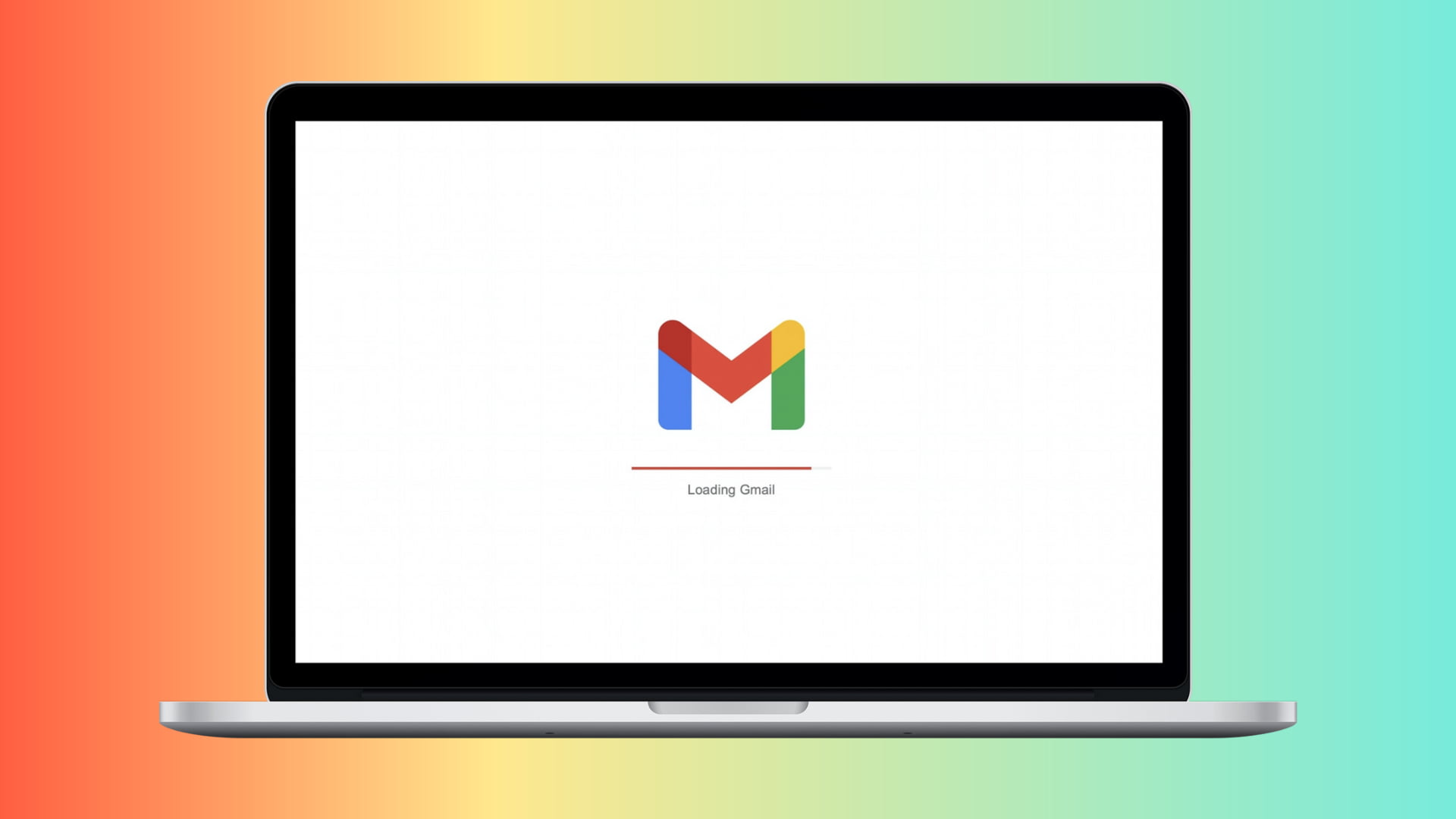 Gmail loading on Mac screen