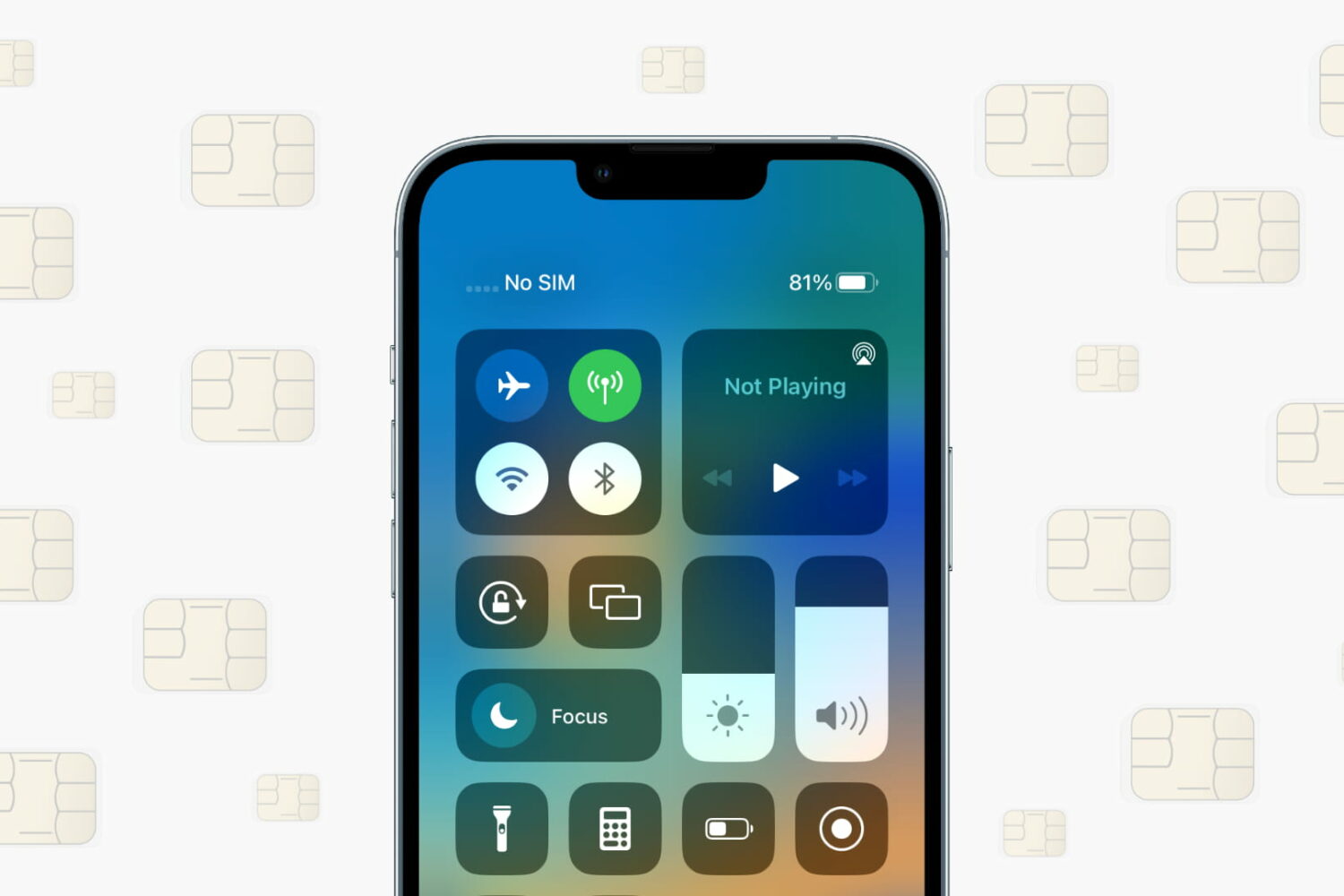 iPhone showing No SIM error on screen