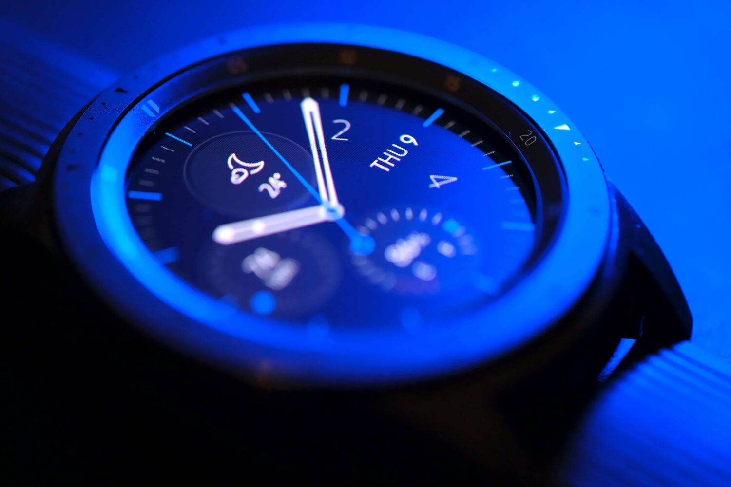 Closeup of Samsung's Galaxy smartwatch