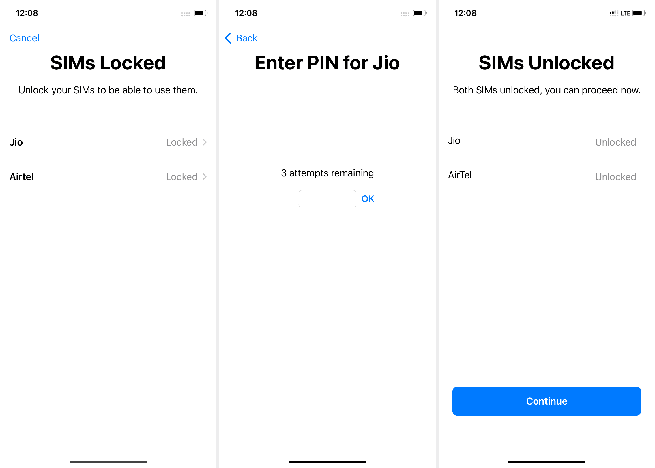 Unlock locked SIM card on iPhone