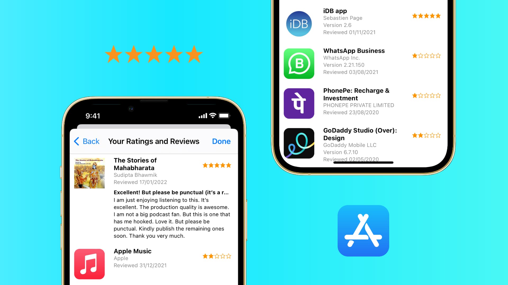 See all your App Store ratings and reviews on iPhone