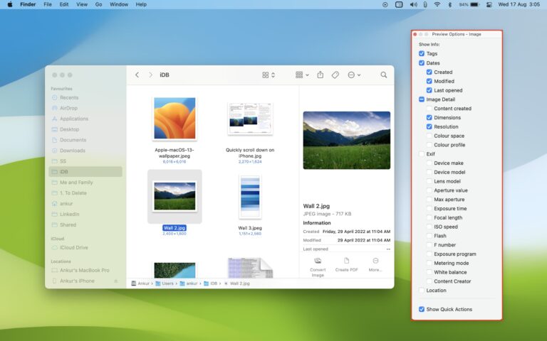 How to customize the Finder Preview Pane options on Mac