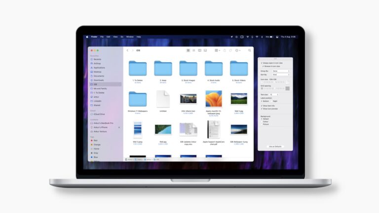 How to set the default view and sort order for a folder on Mac