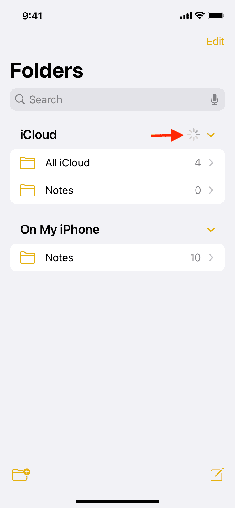 Notes syncing from iCloud to iPhone
