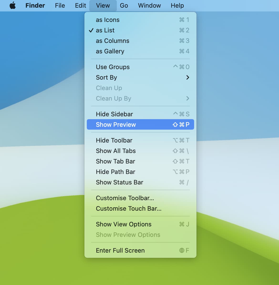Show Preview pane in Finder on Mac