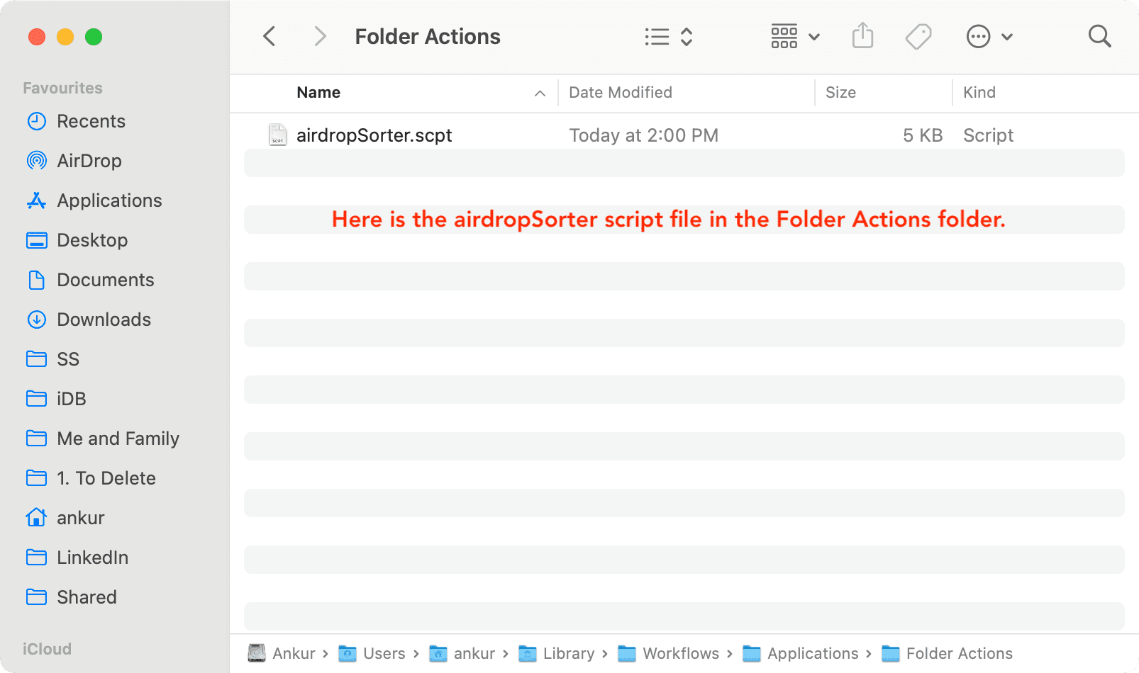 airdropSorter.scpt in Folder Actions folder