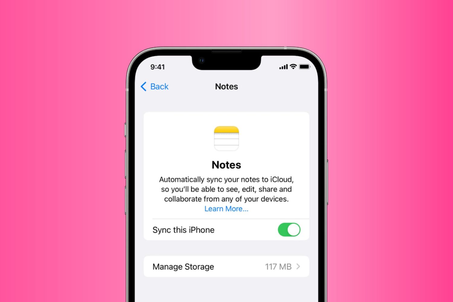 Sync iCloud Notes on your iPhone