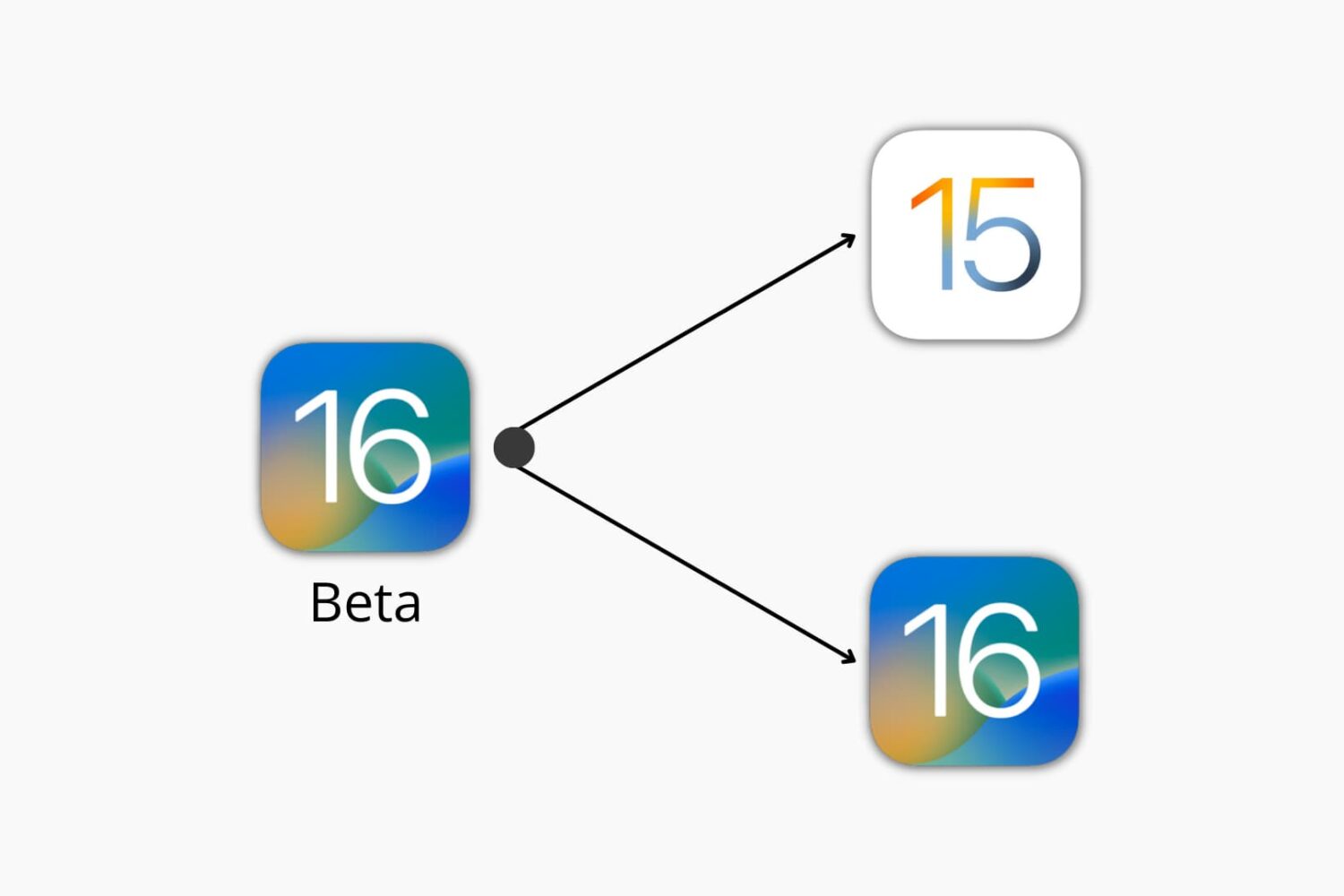 Switch from iOS 16 beta to iOS 15 or iOS 16 public version