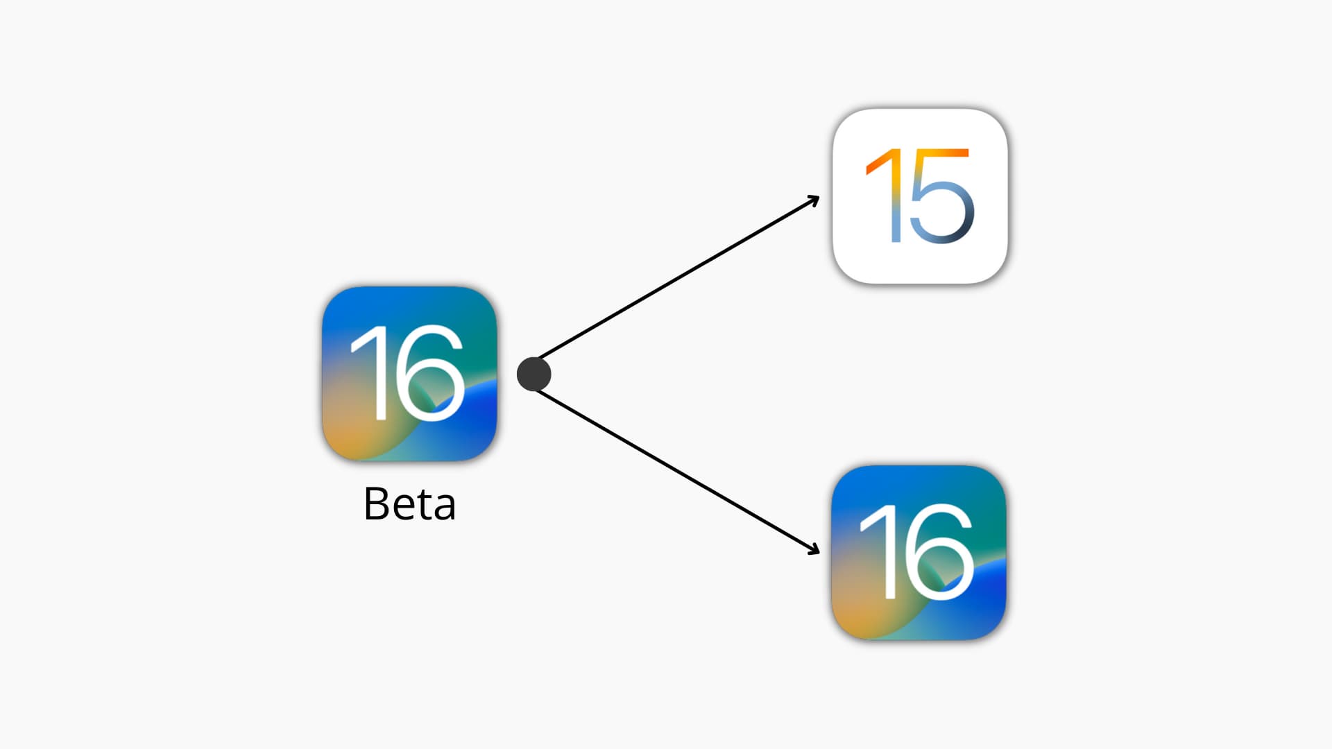 Switch from iOS 16 beta to iOS 15 or iOS 16 public release
