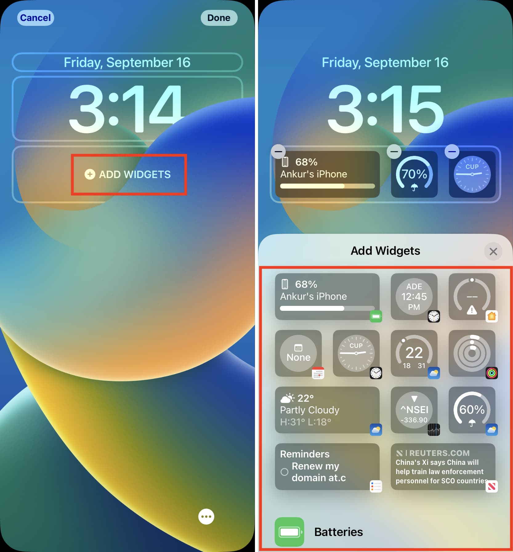 Add Widget to iPhone Lock Screen