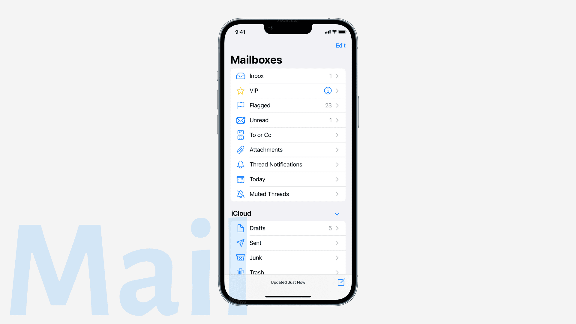 New Mail features in iOS 16
