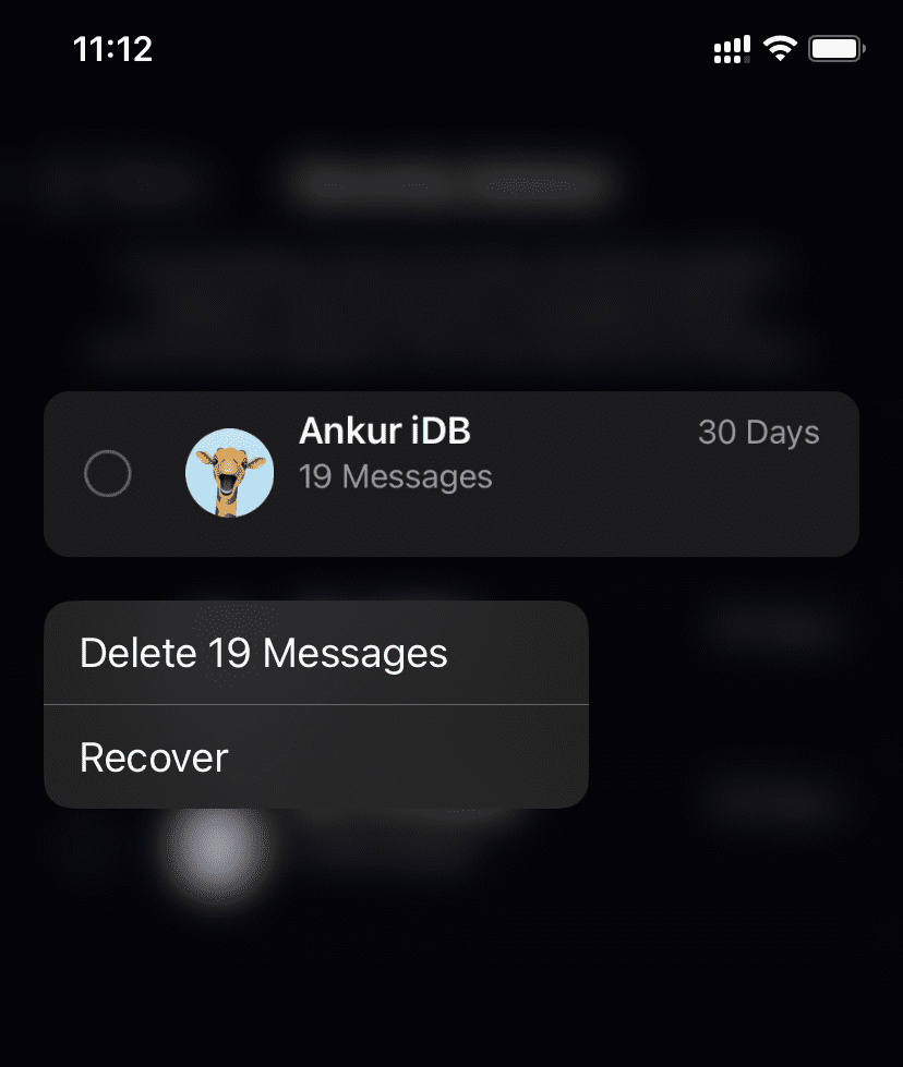 Quickly recover or permanently delete a message on iPhone in iOS 16