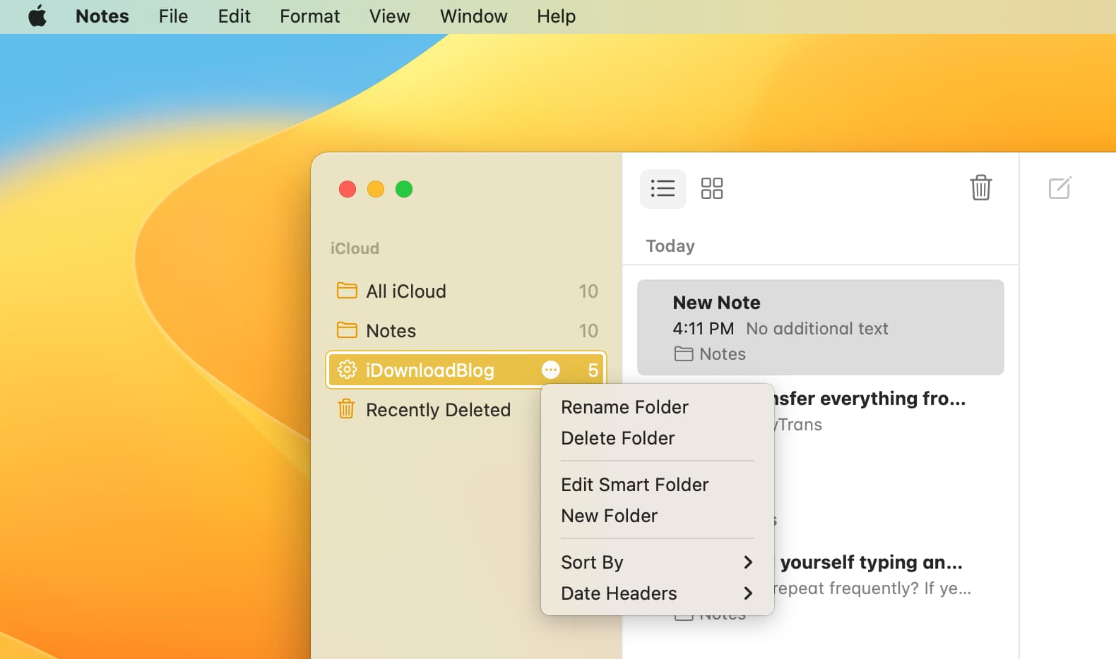 Rename, edit, or delete Smart Folder on Mac
