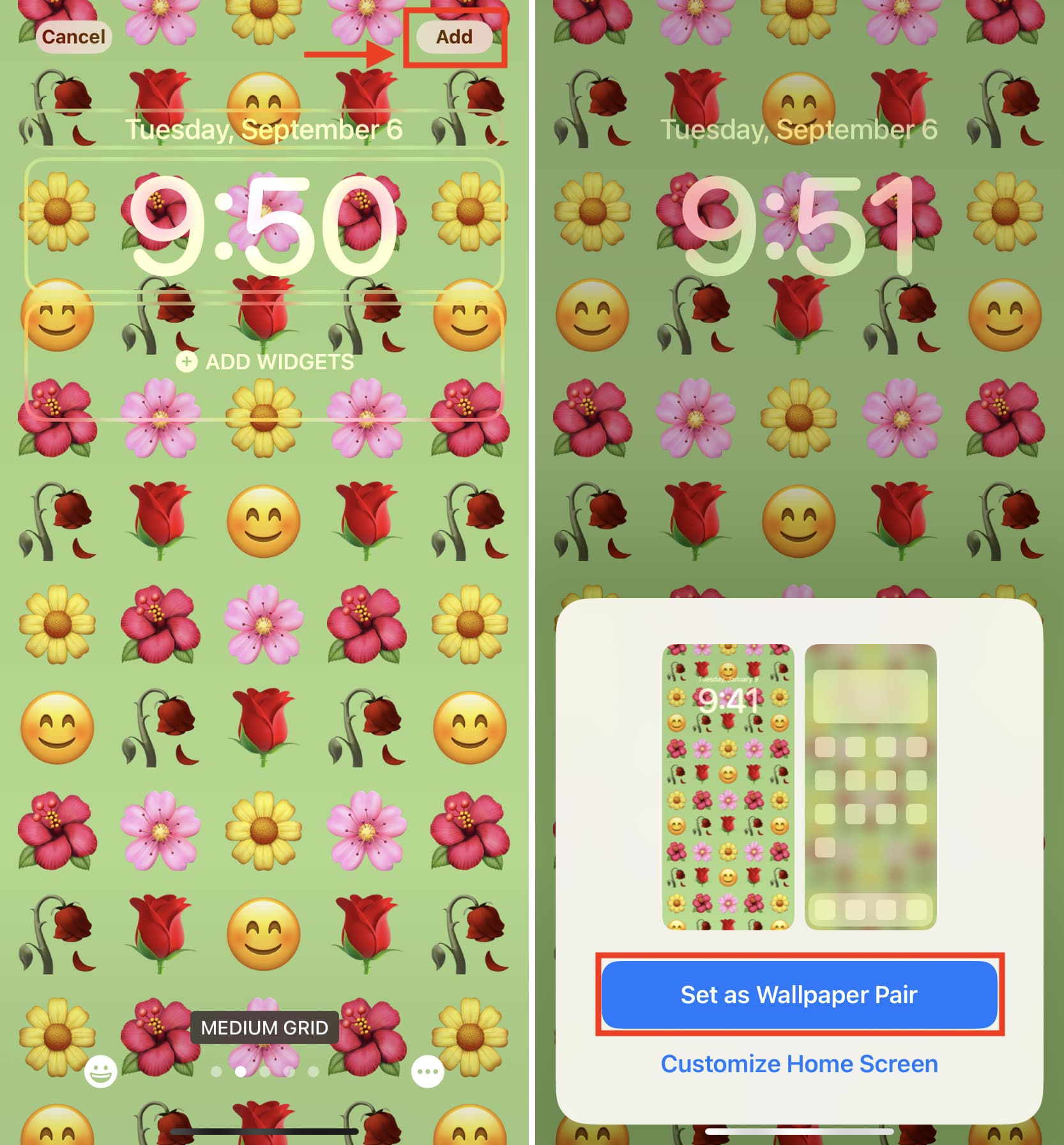 Set emoji as your iPhone Lock Screen wallpaper