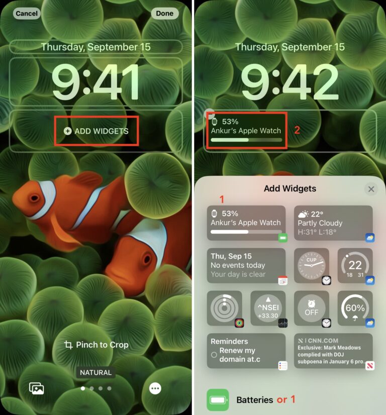How to customize the Batteries widget on iPhone Lock Screen