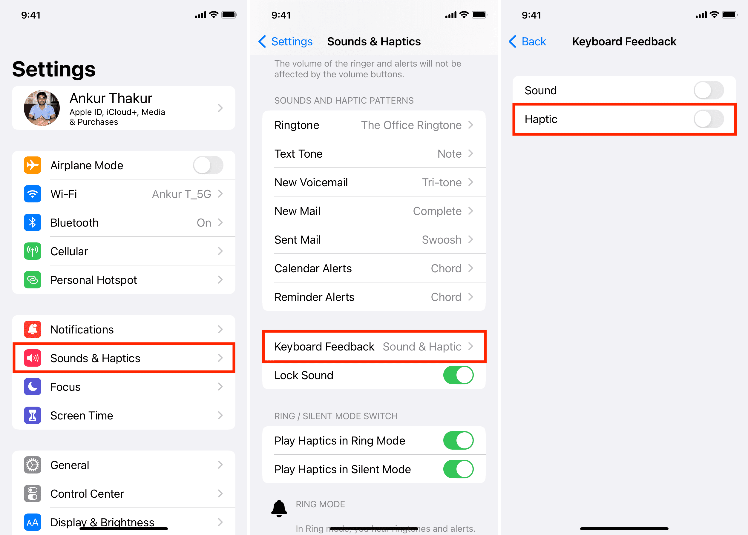 Turn off keyboard sound and haptic on iPhone in iOS 16