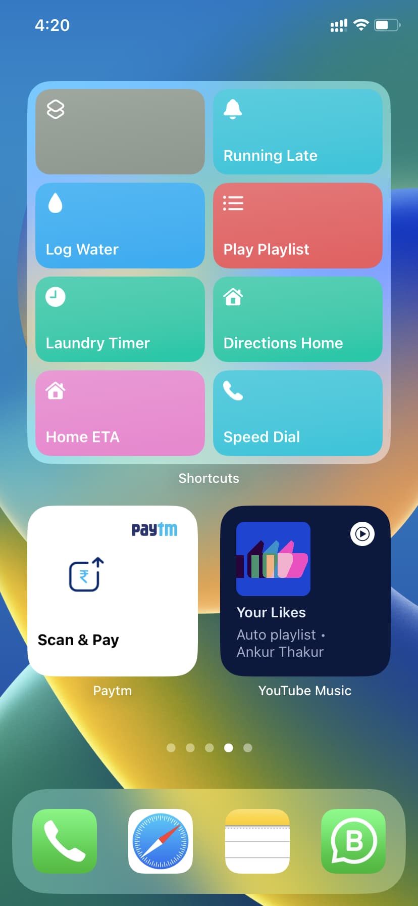 Widgets on iPhone Home Screen