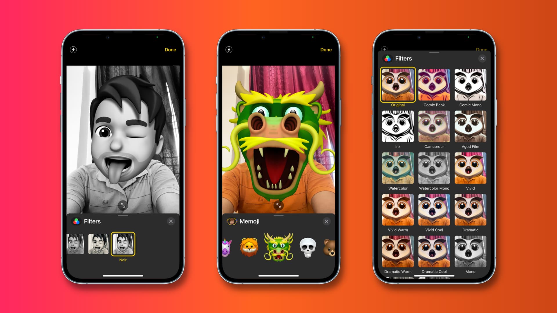 How to use Memoji, filters, shapes, and effects in iMessage camera