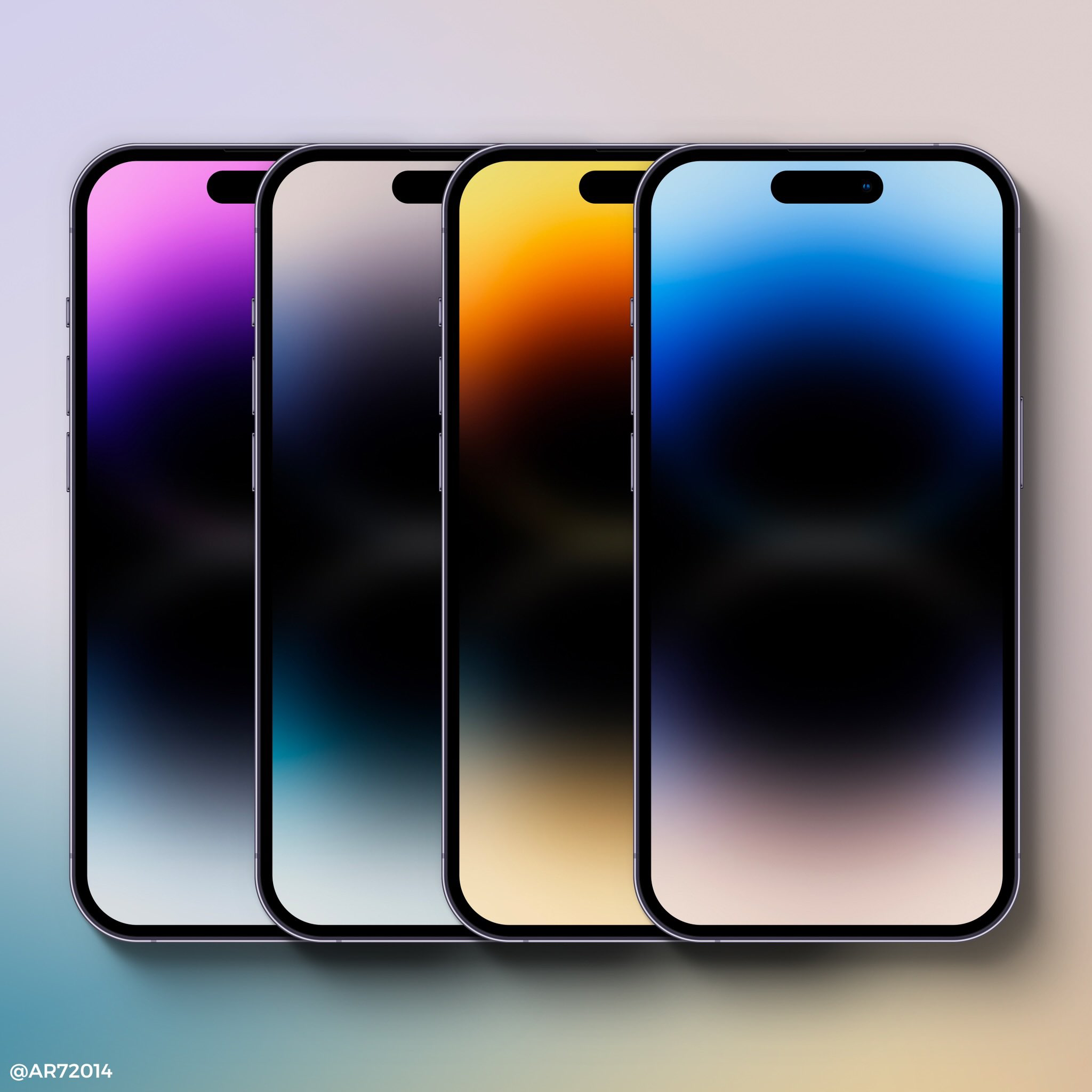 iPhone 14 inspired wallpaper gradients